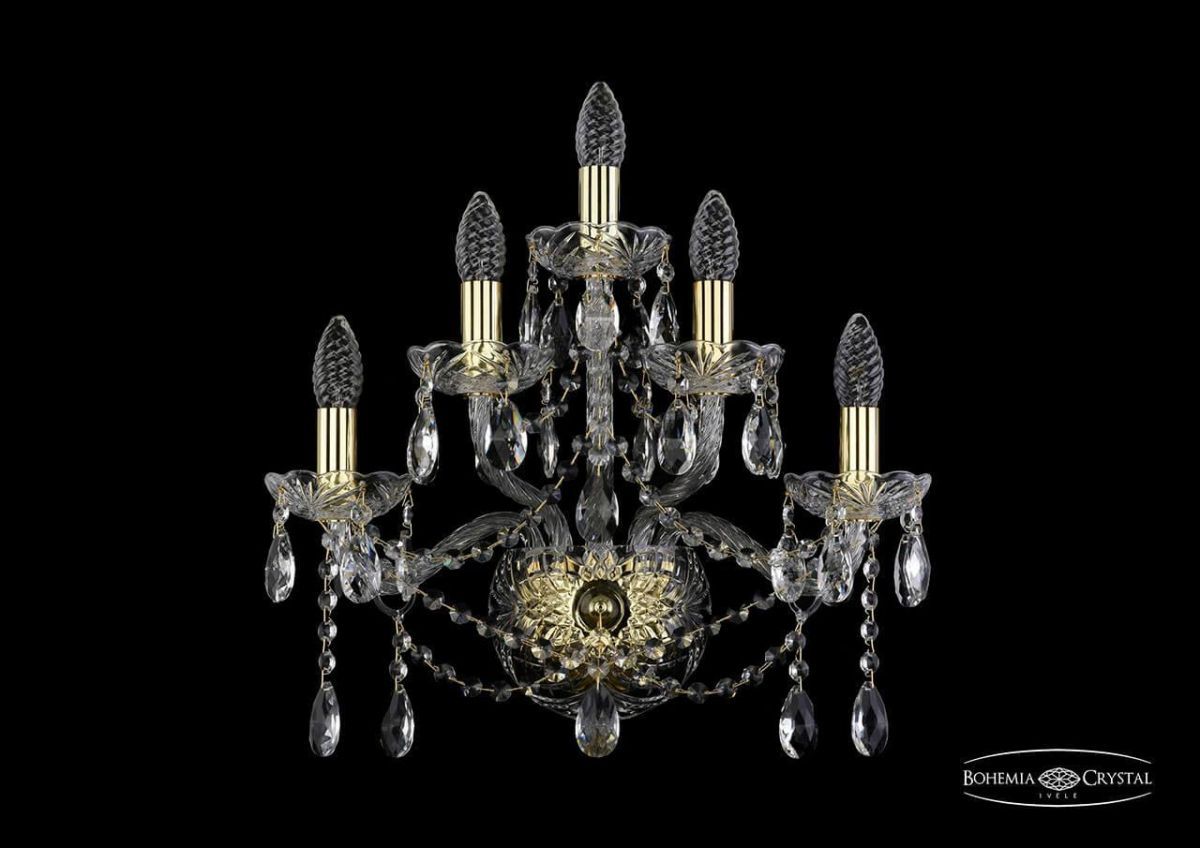 

Бра Bohemia Ivele 1413B/2+2+1/165/G, Золотой, 1413 1413B/2+2+1/165/G
