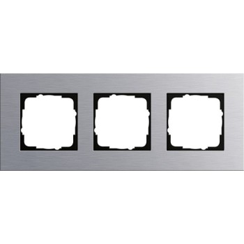 Рамка 3-постовая, алюминий Jasmart G-Metal G1003AS фото