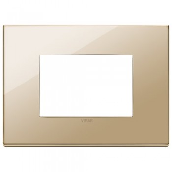 22653.82 Рамка Eikon EXE Золото 3-модульная Vimar фото