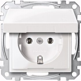 

MTN2311-0319 Механизм розетки SCHUKO с крышкой, белый Merten, M-Smart MTN2311-0319