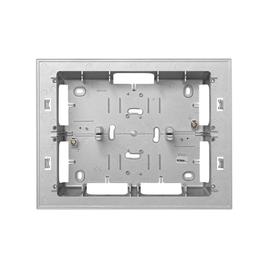 

82866-33 Монтажная коробка для накладного монтажа (под 2-хрядную рамку), 250*193*53мм, S82C, алюминий Simon, 82866-33