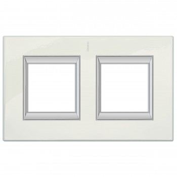 HA4802/2BG Рамка Axolute Квадрат Фарфор 2+2 модуля вертикальная Bticino фото