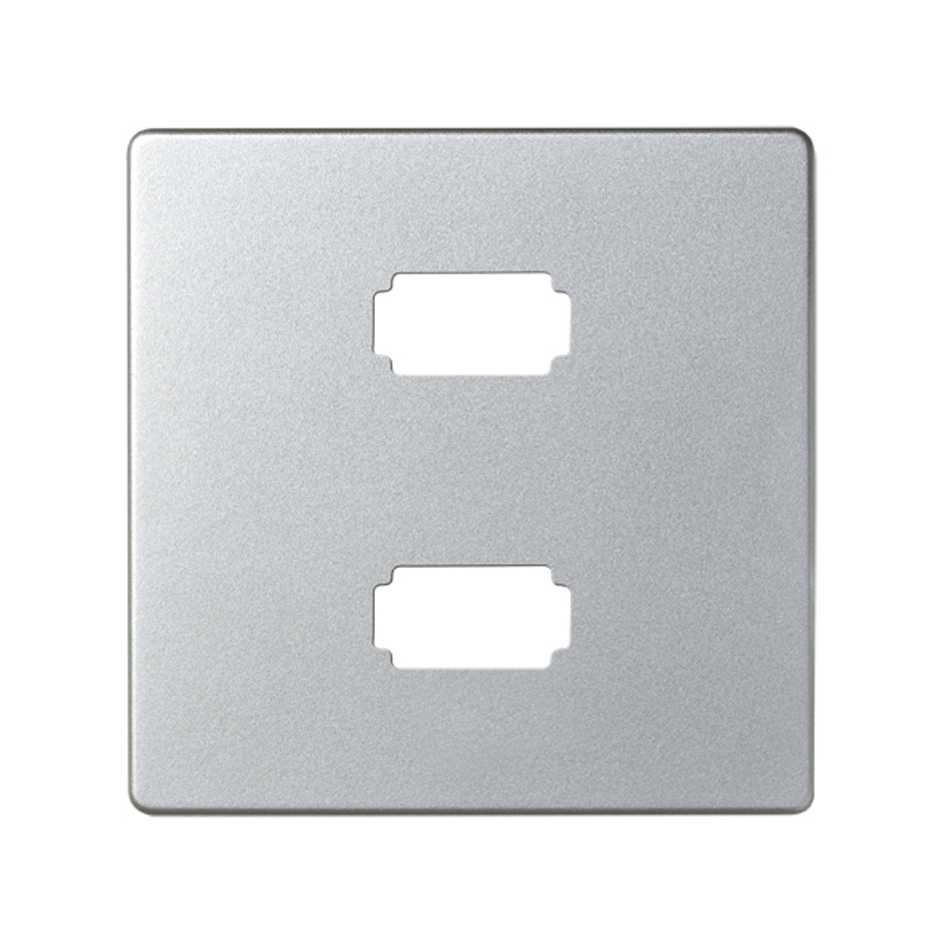 

8201090-093 Накладка для коннектора 2*USB 2.0 типа А, "мама", S82 Detail, алюминий Simon, 8201090-093
