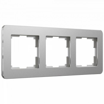 W0032606 Рамка на 3 поста (алюминий) Platinum Werkel a059215 фото