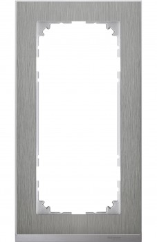 MTN4025-3646 Рамка без перегородки M-Pure Decor Нержавеющая сталь / Алюминий 2-постовая Merten фото