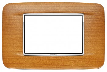 20683.C36 Рамка Eikon Chrome Round Клен европейский 3-модульная Vimar фото