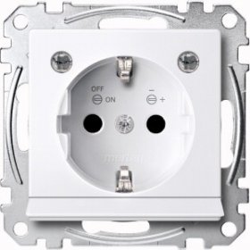 

MTN2304-0325 Механизм розетки SCHUKO с мод.светод.подсв.актив.белый Merten, M-Smart MTN2304-0325