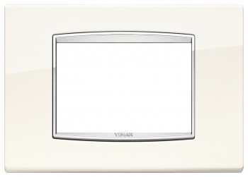 20653.C02 Рамка Eikon Chrome Classica Античный белый 3-модульная Vimar фото