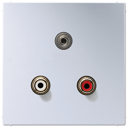 

MAAL1011 Плата гнезд AUDIO, 3,5 мм, RCA, ал. Jung, SL 500 MAAL1011
