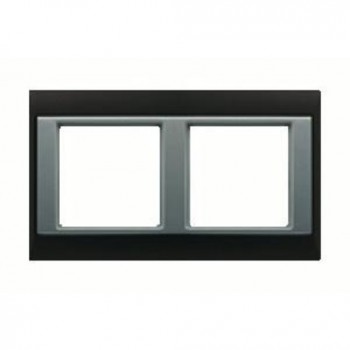 AP582GCRAL Рамка A Plus Хром / Алюминий 2-постовая Jung фото