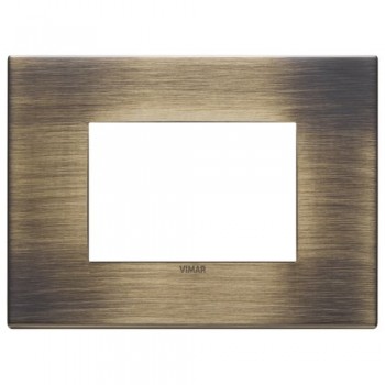 22653.87 Рамка Eikon EXE Античная бронза сатиновая 3-модульная Vimar фото