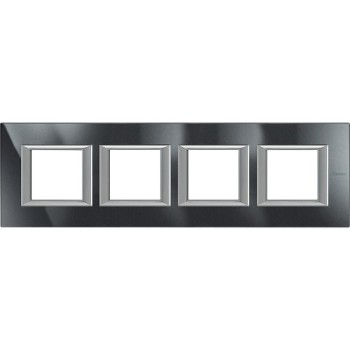 HA4802M4HHS Рамка Axolute Квадрат Антрацит монохром 2+2+2+2 модуля Bticino фото