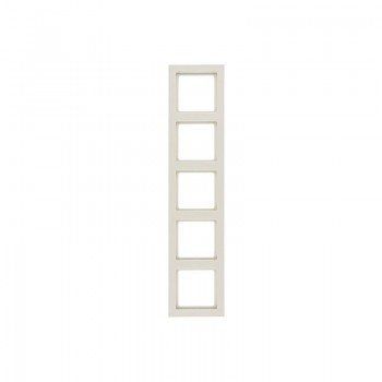 10156092 Рамка Q.3 Белый с эффектом бархата 5-постовая Berker фото