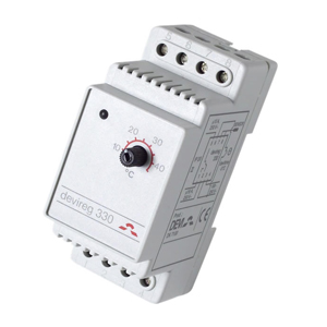 

Терморегулятор DEVIreg™ D-330 (+5°C-+45°C) на шину DIN, с датчиком на проводе, 16А DEVI 140F1072, DEVIreg 140F1072