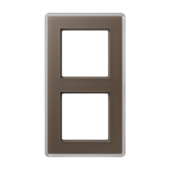 Рамка 2-ная, стекло цвет мокко Jung A VIVA  AV582GLMMO фото