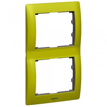 771926 Рамка Galea Life Зеленый 2-постовая вертикальная Legrand фото