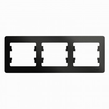 Рамка Антрацит 3-постовая Systeme Electric (Schneider Electric) Glossa GSL000703 фото