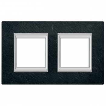 HA4802/2RLV Рамка Axolute Квадрат Ардезия 2+2 модуля вертикальная Bticino фото