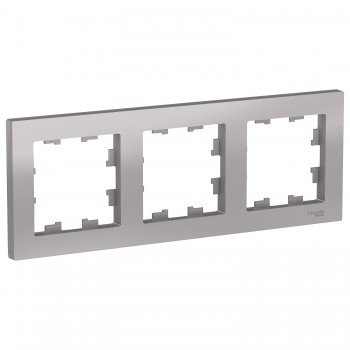 Рамка Алюминий 3-постовая Systeme Electric (Schneider Electric) AtlasDesign ATN000303 фото