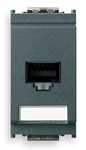 

16359.11 Розетка rj45 netsafe cat5e utp, серая Vimar Idea, Idea Rondo 16359.11