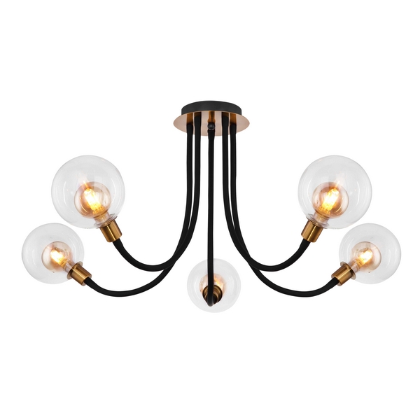 

Потолочная люстра Eddy 56010-5D Globo, Чёрный, Eddy 56010-5D