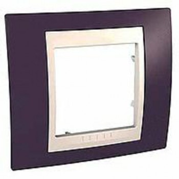 MGU6.002.572 Рамка Unica Хамелеон Гранат / Бежевый 1-постовая Schneider Electric фото