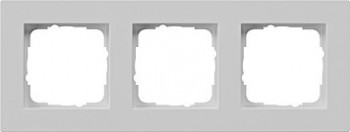0213375 Рамка Gira E2 для монтажа заподлицо Серый матовый 3-постовая фото