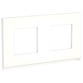 NU600489 Рамка Unica Pure Матовое стекло / Белый 2-постовая Schneider Electric фото