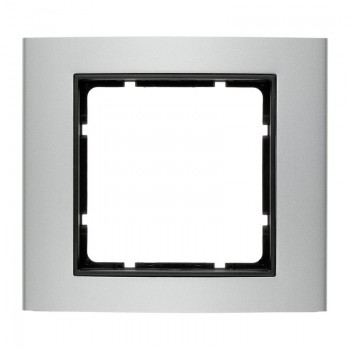 10113004 Рамка B.3 Алюминий / Антрацит 1-постовая Berker фото