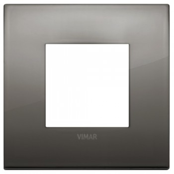 19642.09 Рамка Arke Classic Хром черный 2 модуля Vimar фото