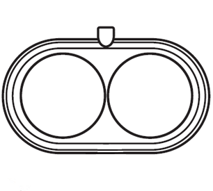 30832002 Рамка Garby накладная, 2-х местная, буковая, с выходом для труб, - натуральное дерево Fontini фото