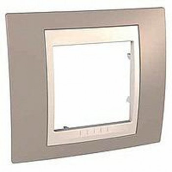 MGU6.002.574 Рамка Unica Хамелеон Коричневый / Бежевый 1-постовая Schneider Electric фото