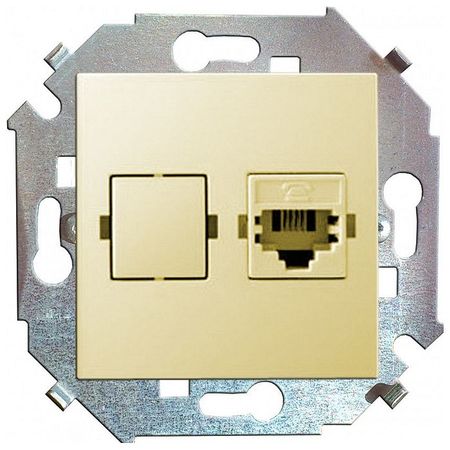 

1591598-031 Розетка компьютерная RJ45 кат.5е, Systimax, слоновая кость Simon 15, 1591598-031