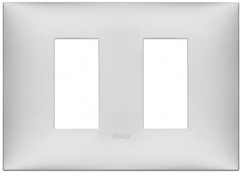 Накладка на 2 модуля по бокам для коробки на 3 модуля, серебро матовое Vimar 09679.21 фото
