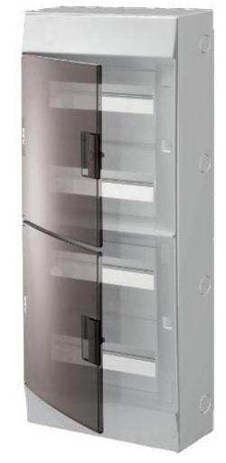 

1SPE007717F9995 Шкаф настенный Mistral41 48М прозрачная дверь (с клемм) Mistral41 ABB, Белый, Mistral41 41P12X42B