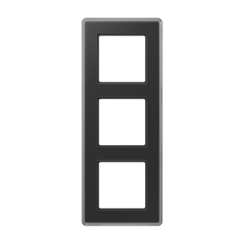 Рамка 3-ная, стекло черный Jung A VIVA  AV583GLMSW фото