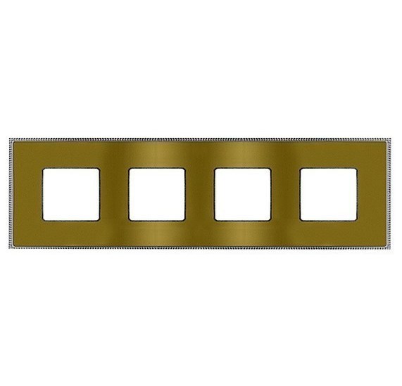 

FD01434OBCB Рамка Belle Epoque Metal Bright gold / Bright chrome 4-постовая гор/верт. Fede, Belle Epoque Metal FD01434OBCB
