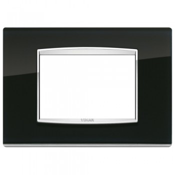 20653.C71 Рамка Eikon Chrome Classica Черный лед 3-модульная Vimar фото