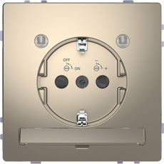 

MTN2304-6050 D-life розетка 16а с з/к и led модулем, никель Merten, D-Life MTN2304-6050