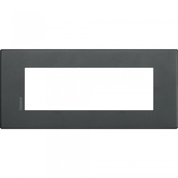 HW4806XN Рамка 1 пост AIR, прямоугольная форма. СОФТ. Цвет Эклипс. Итальянский стандарт, 6 модулей. Bticino AXOLUTE фото