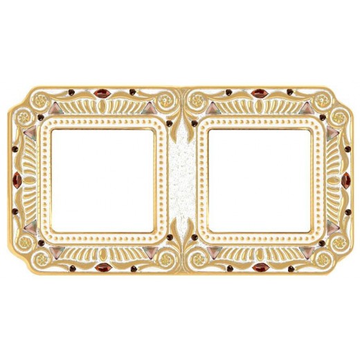 

FD01362OPCL Рамка Firenze Gold White Patina 2-постовая Fede, Firenze FD01362OPCL