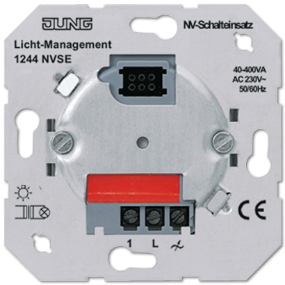 

1244NVSE Электронный выключатель 40-400 Вт/ВА для л/н и обмоточных трансформаторов Jung, SL 500 1244NVSE