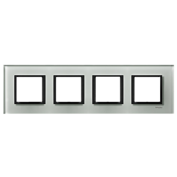Рамка 4-постовая, матовое стекло Schneider Electric Unica Class MGU68.008.7C3 фото
