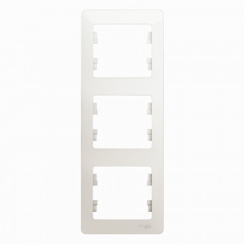 Рамка Перламутр 3-постовая вертикальная Systeme Electric (Schneider Electric) Glossa GSL000607 фото
