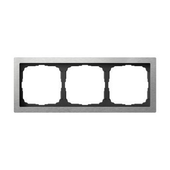 Рамка 3 поста металл алюминий Systeme Electric Artgallery pure GAL312103 фото