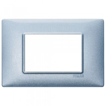 14653.73 Рамка Plana Синий металик 3-модульная Vimar фото