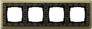 0214662 Рамка Classix Art Бронза / Черный 4-постовая Gira фото