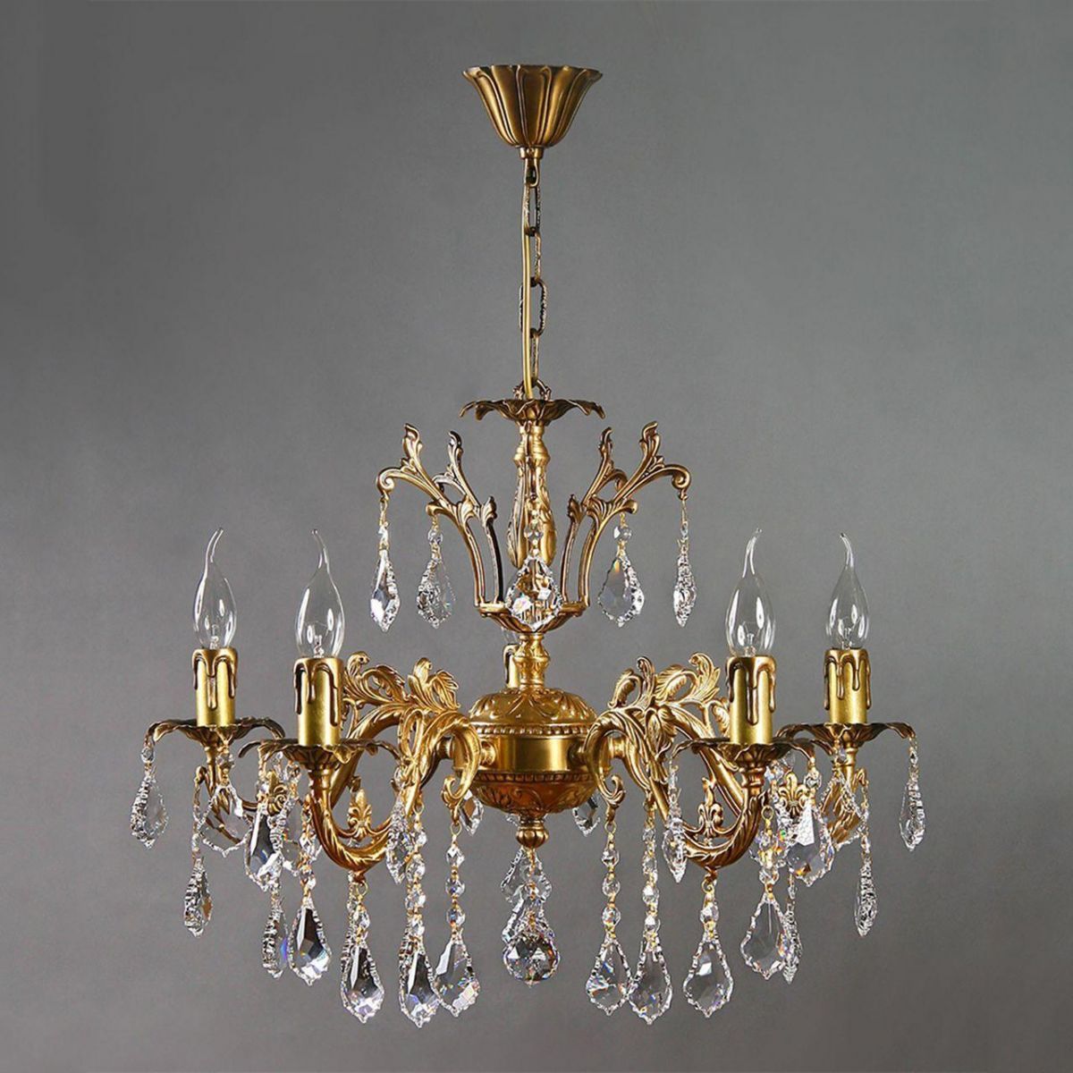 

Подвесная люстра Ambiente Granada 2118/5 AB Leaf Crystal, Бронза, Granada 2118/5 AB Leaf Crystal