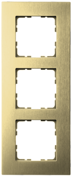 Рамка алюминий шампань 3-постовая Jasmart G-Metal G1003AG фото