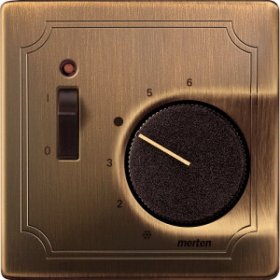 

MTN539743 Центр. плата терморег-ра, антич. латунь Merten, Artec MTN539743